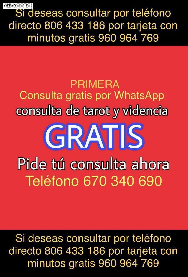 Vidente gratis tarotista gratuita primera consulta teléfono 670 340 690