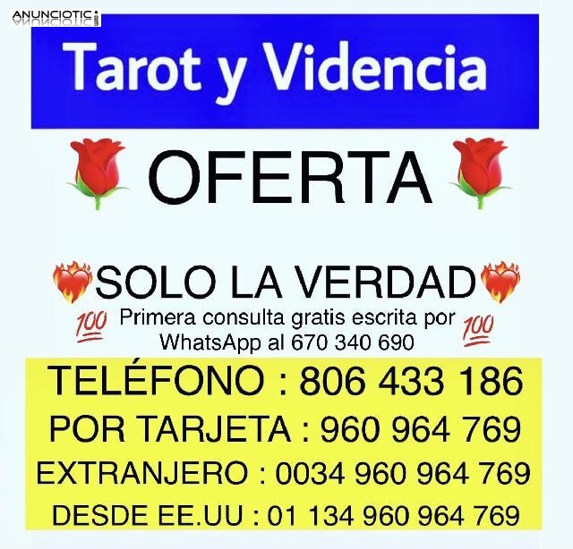 VIDENTE GRATIS PRIMERA CONSULTA TAROTISTA GRATUITA POR 0000