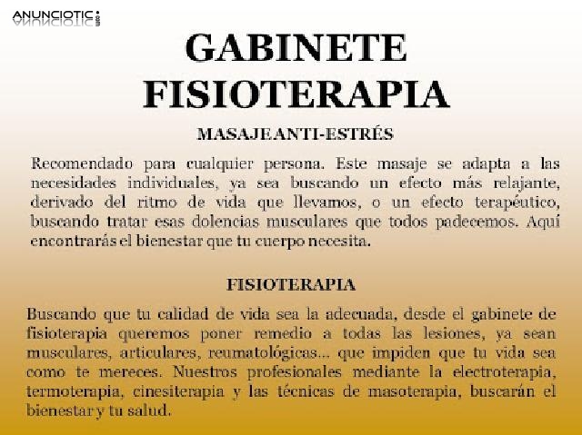 GABINETE PRIVADO MASAJES-FISIOTERAPIA