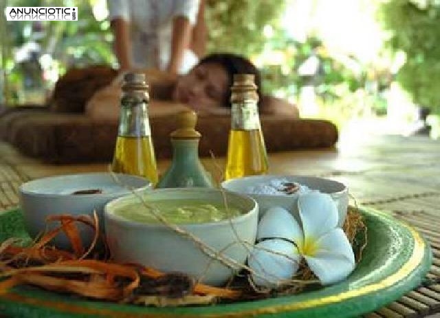 BALI MASAJE AL ACEITE Y BALI SEKAR MASAJE AL COCO CHAMPAGNE BARCELONA