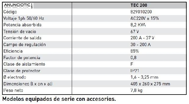 Soldador inverter  200 amperios nuevo