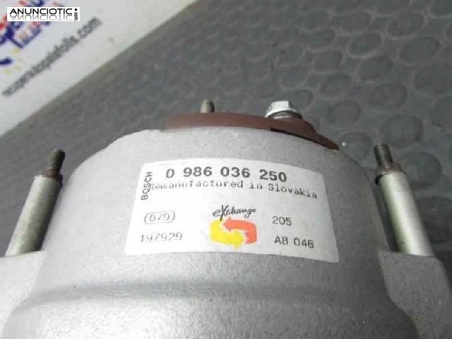 Alternador tipo 0986036250 de opel -