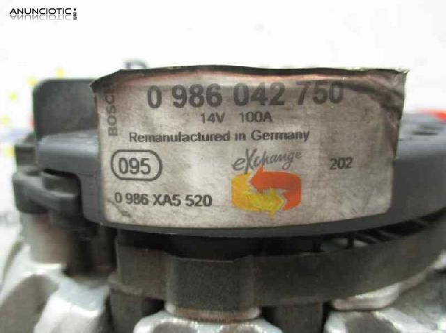 Alternador tipo 0986042750 de opel -