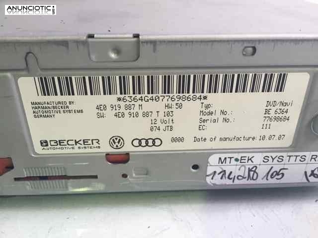 Navegador audi 4e0910887t be6364 a6