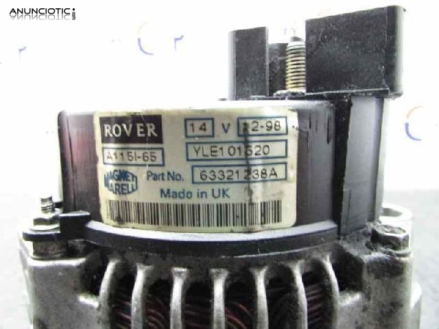 Alternador 63321238a de mg rover - serie