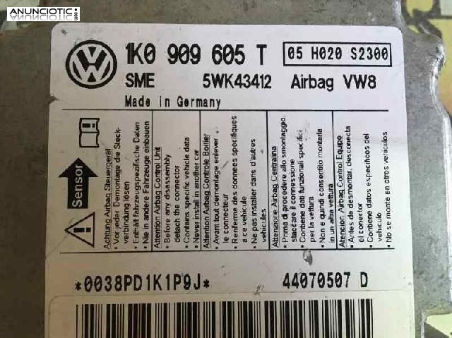 Airbag volkswagen 1k0909605 golf