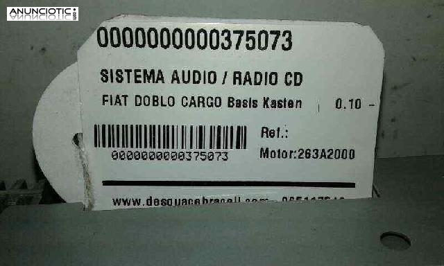 Sistema audio / radio cd fiat doblo