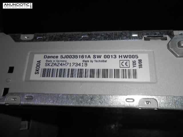 Sistema audio / radio cd 3415881 skoda