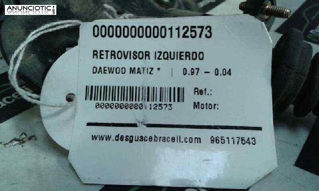 Retrovisor izq. daewoo matiz (290463)