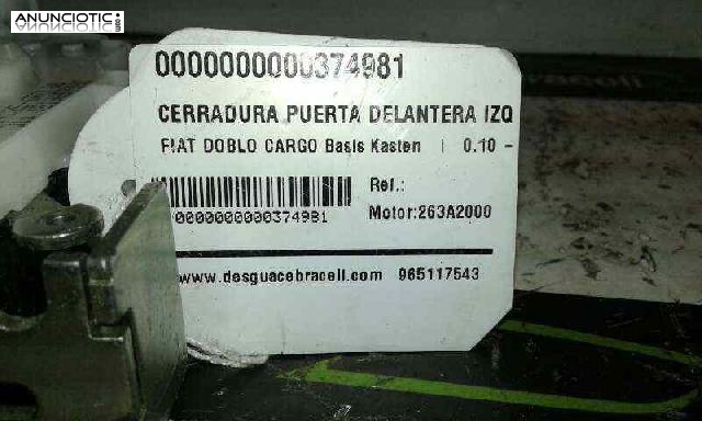 Cerradura puerta del. izq. fiat doblo