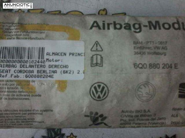 102440 airbag seat cordoba berlina 2.0