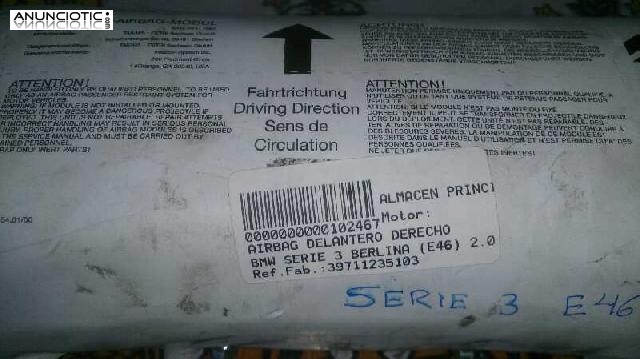 102467 airbag bmw serie 3 berlina 2.0