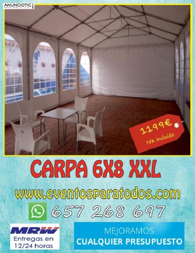 Carpa 6x8 xxl para fiestas y eventos