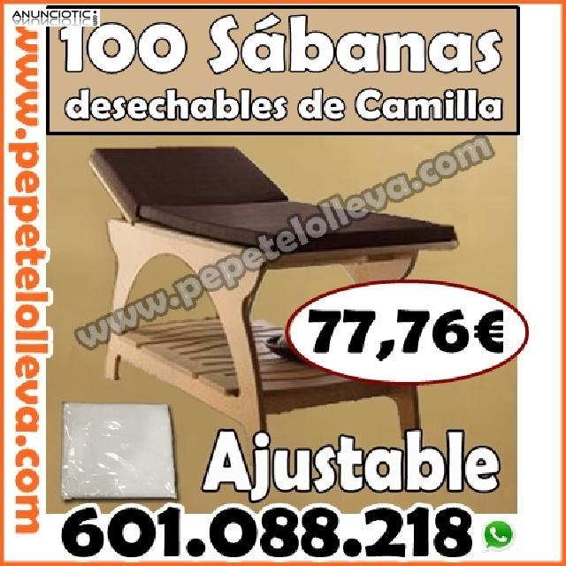 100 sábanas desechables de camilla a 77,76 envío incluido