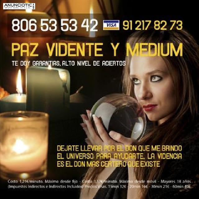 Paz vidente y medium  806 53 53 42 ocultista de gran poder tarot con experi