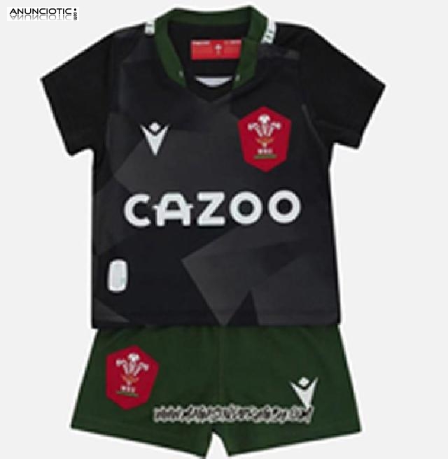 Maillot Enfant Kits Pays de Galles Rugby 2022 Exterieur