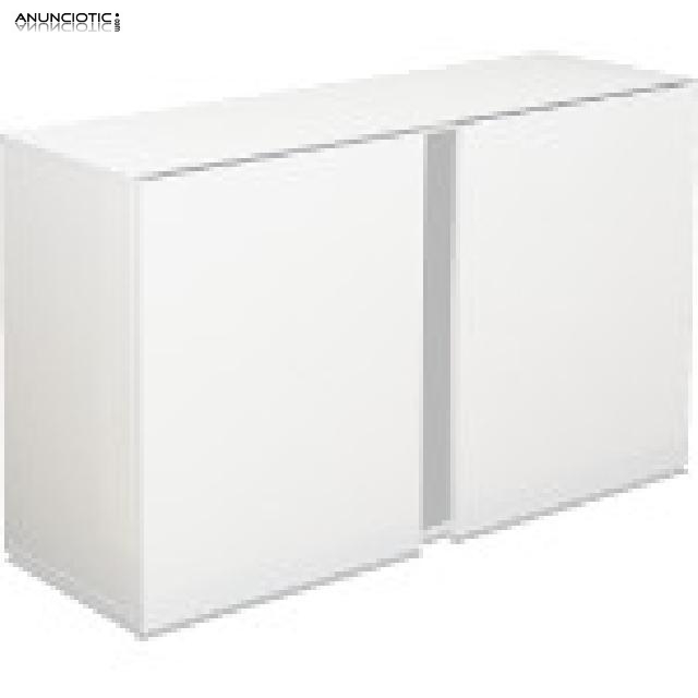 Mesa para acuario de cristal Ciano Emotions blanca