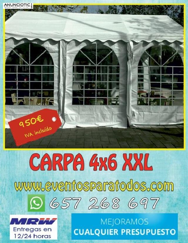 Carpa xxl 32 m2 nivel nacional