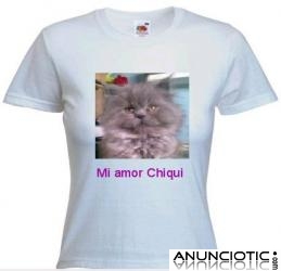 Camiseta con la foto de mi mascota para mujer