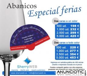 abanicos de cartton publicitarios