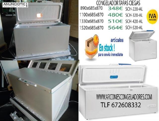 Congelasdor horizontal arcon con luz y cerradura