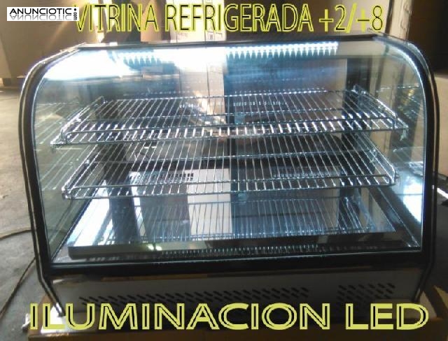 Expositor  vitrina refrigerada con iluminacion led