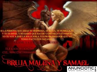 BRUJA MALENA Y SAMAEL UNIDOS PARA RESOLVER PROBLEMA CONYUGALES      