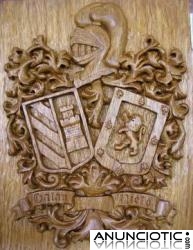 HERALDICA TALLADA EN MADERA