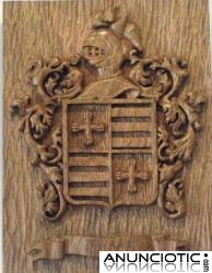 HERALDICA TALLADA EN MADERA