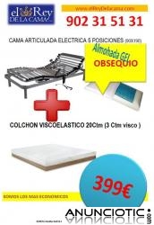 Cama eléctrica más colchón visco.