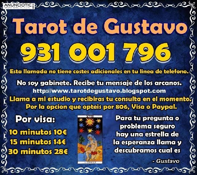 Tarot de Gustavo 931 001 796 desde mi estudio sin gabinete