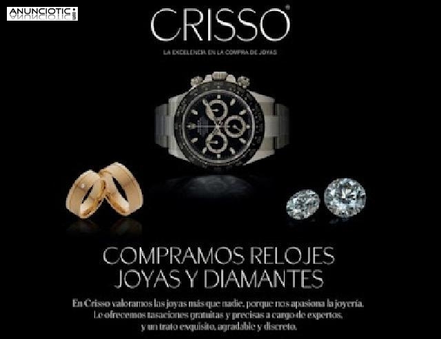 CRISSO CASTELLON Compramos oro, diamantes, plata, relojes y más al mejor precio.