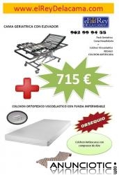 Cama elevable geriátrica.