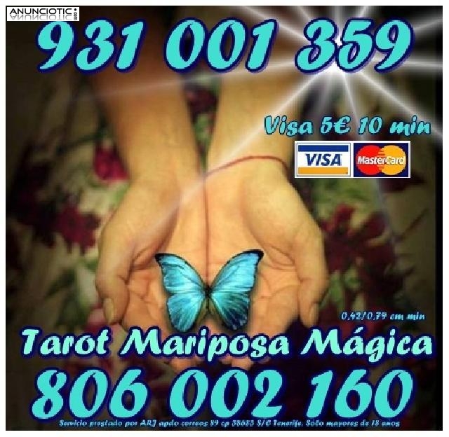 Tarot Mariposa Mágica Visa 5 10 min. Tarot Barato sólo 0,42 cm.