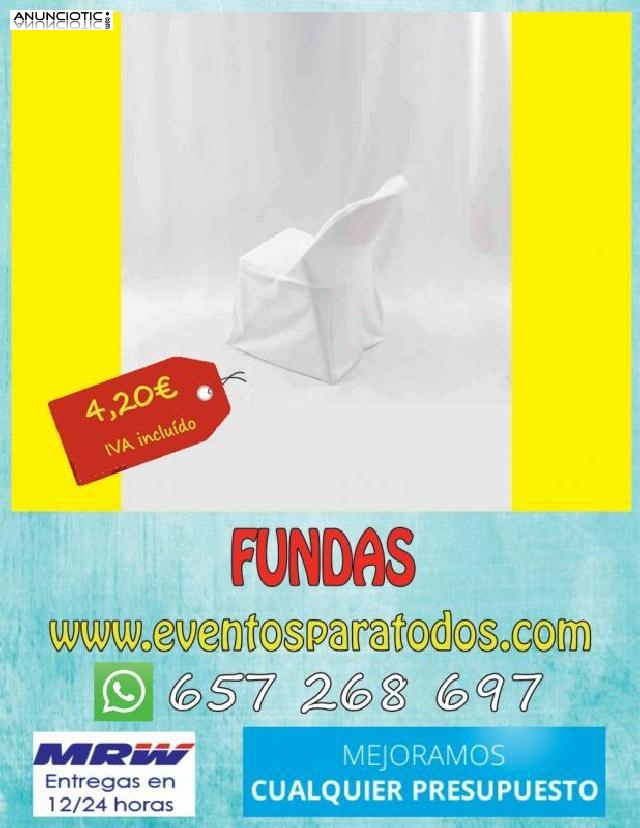 Funda silla en blanco a 3,95 euros 