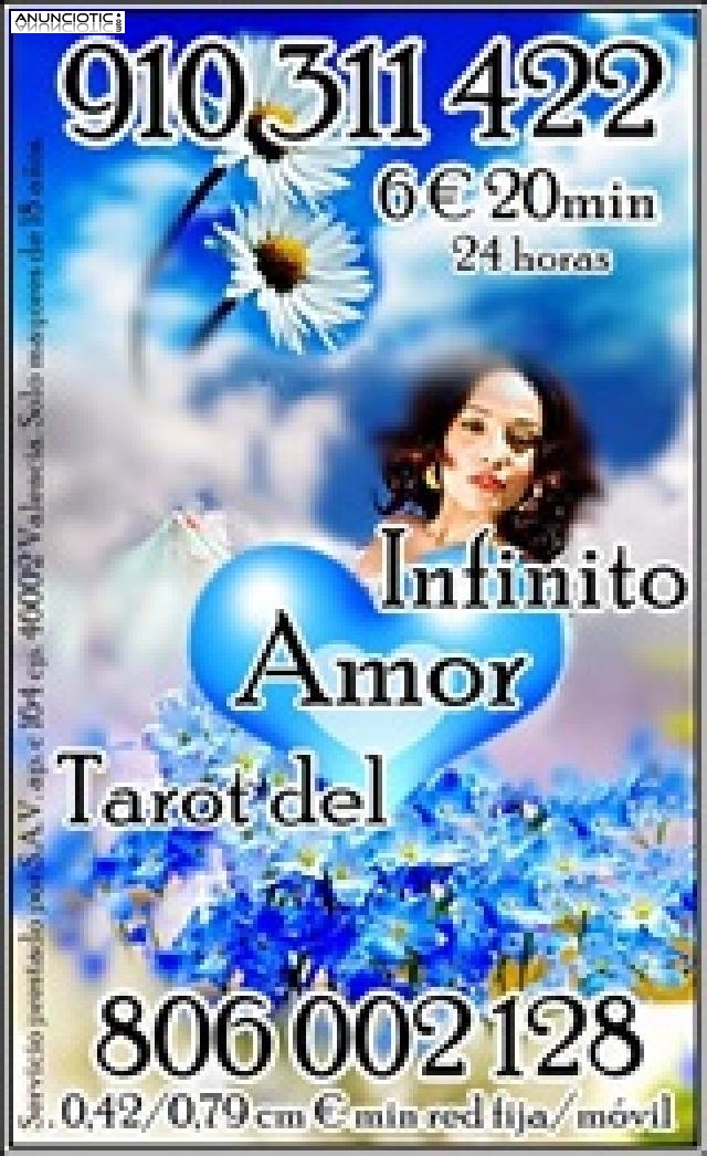 VIDENCIA  Y TAROT DEL AMOR  Promoción Visa 4  15 min. 910 311 422  / 806 0