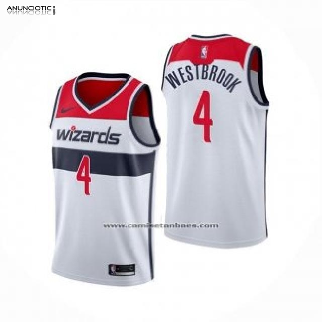 Camiseta Washington Wizards Russell Westbrook Association 2020-21 Blanco