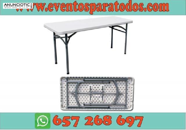 Mesa rectangular 1?22m para eventos