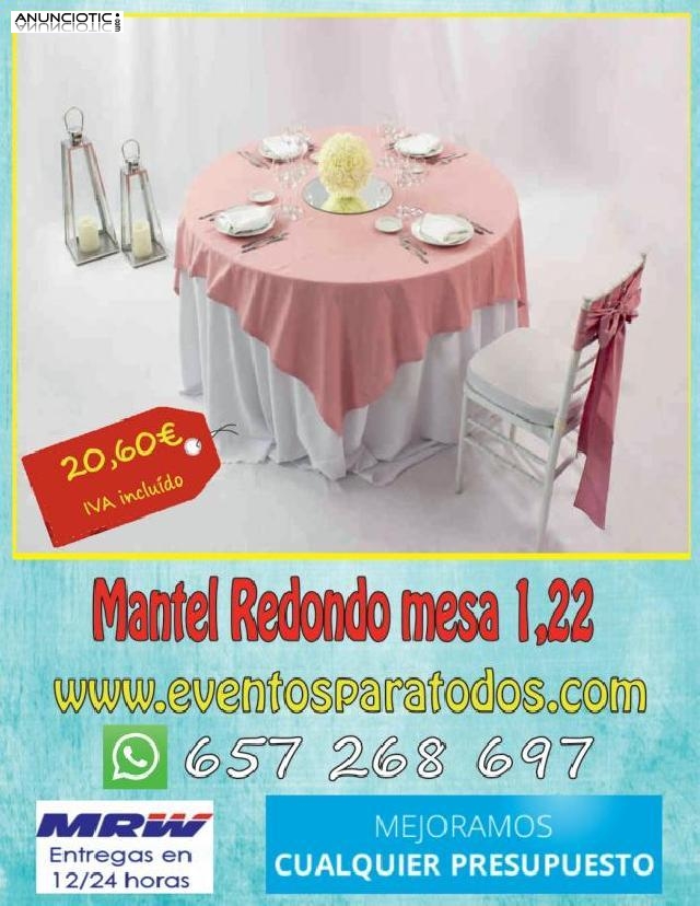 Mantel redondo para mesa de 120 a 20?