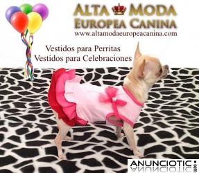 Vestidos para perritas, ropa celebraciones perros