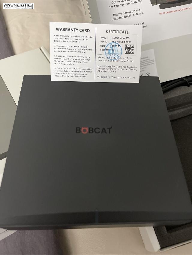 Bobcat 300 Hotspot Miner HNT Helium EU 868mhz , ANTMINER L3+, E3,  S19 Pro 