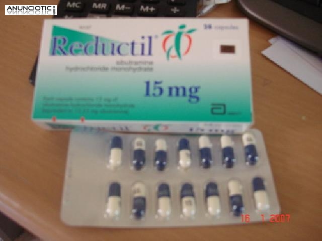 Reductil 15 mg (Sibutramina Meridia) 30 Cápsulas