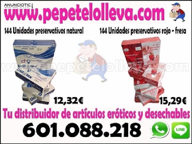 Formato caja 144 unidades de preservativos unilatex 12,32 