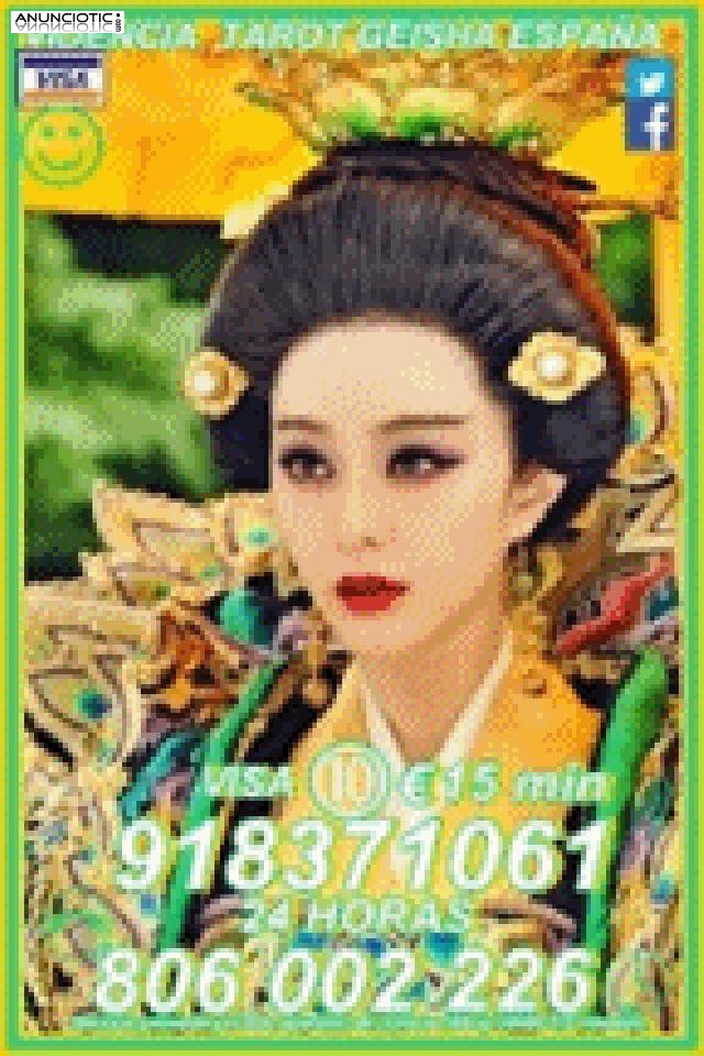 Tarot y Videncia Geisha Visa desde 5 15 MIN  online español 918 371 061.