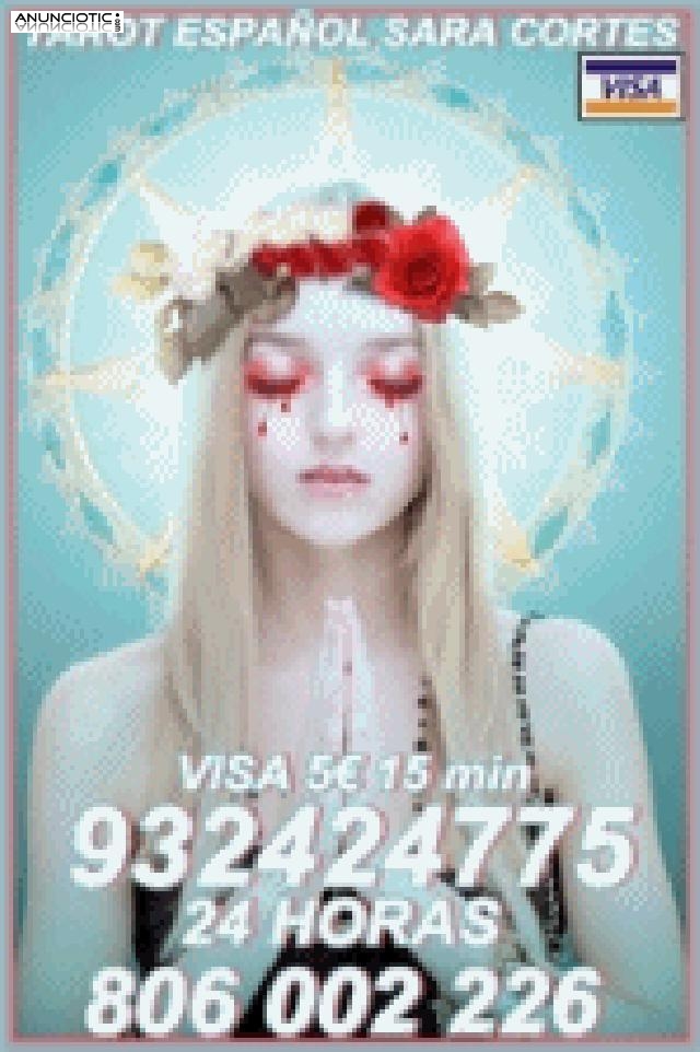 Tarot Visa  Sara Cortes 932 424 775  desde 5 15 min, 8 20mts 10