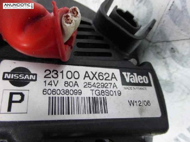 Alternador tipo 23100ax62a de nissan -