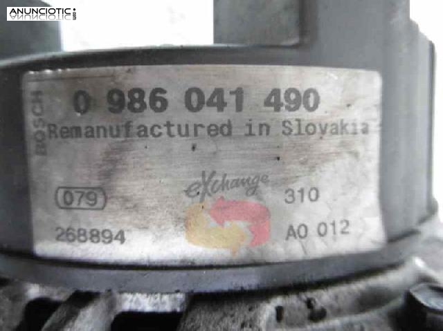 Alternador tipo 0986041490 de volkswagen