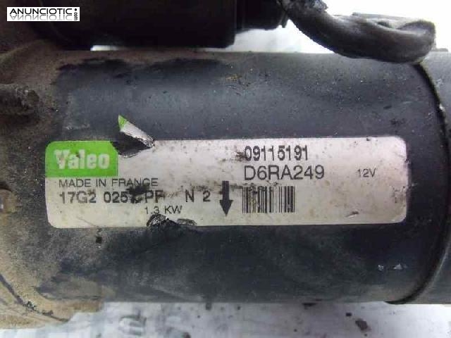 Motor arranque tipo 09115191 de opel -