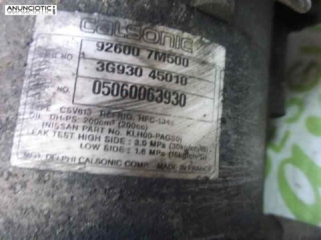 Compresor a/a tipo 926007m500 de nissan