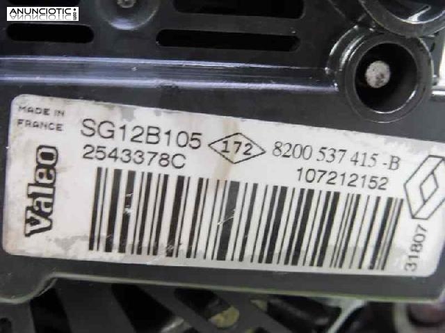 Alternador tipo 8200537415 de renault -